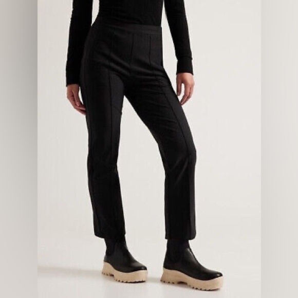 NWT Athleta Headlands Hybrid Pants Black Crop Petite Pull On - Picture 1 of 7